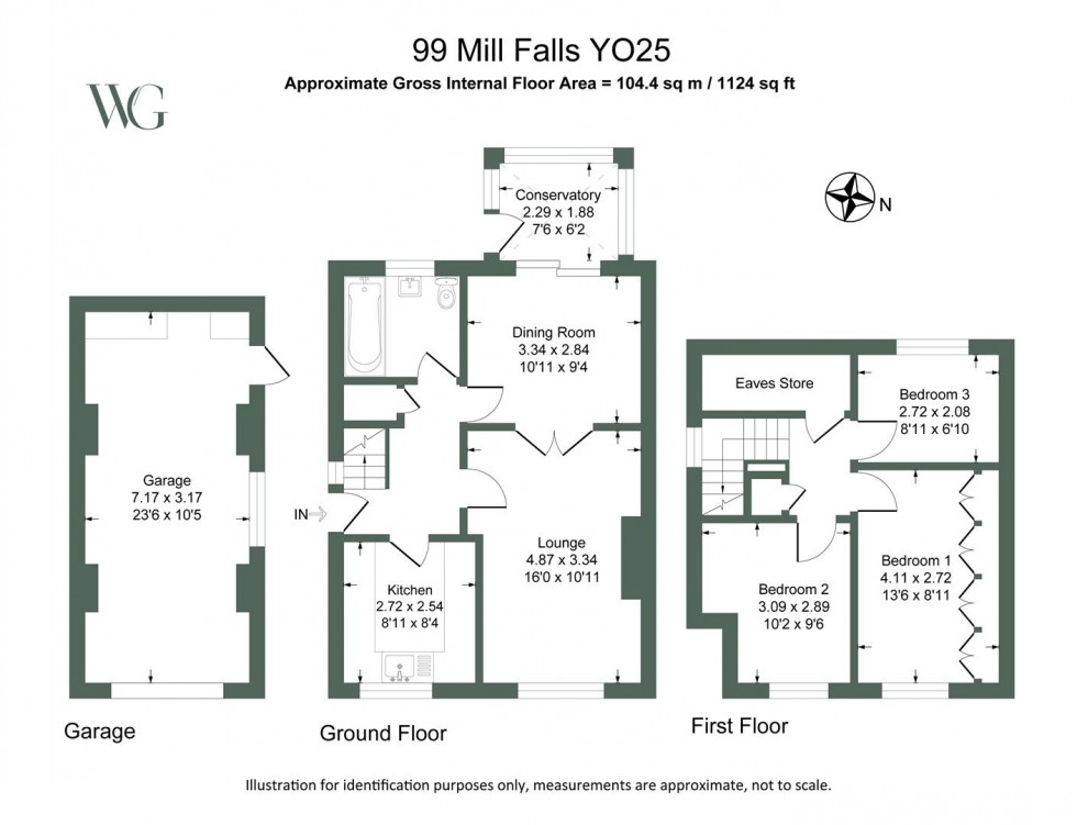 Floorplan for 99 Mill Falls, Driffield, YO25 5AZ