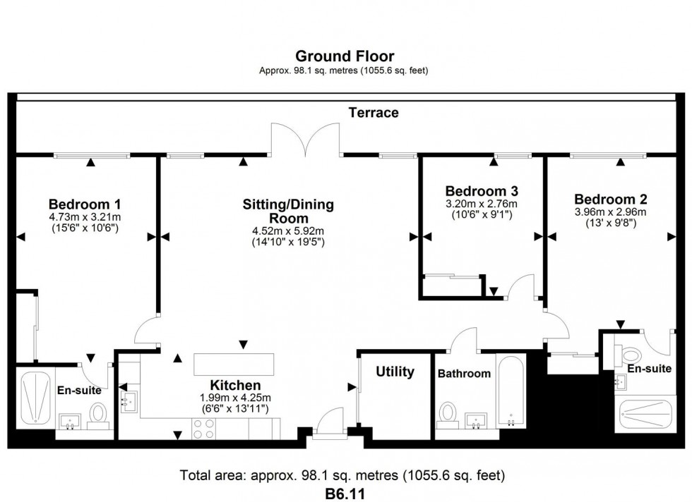 Floorplan for 611 Mint, Cocoa Works, Haxby Road, York, YO31 8TA