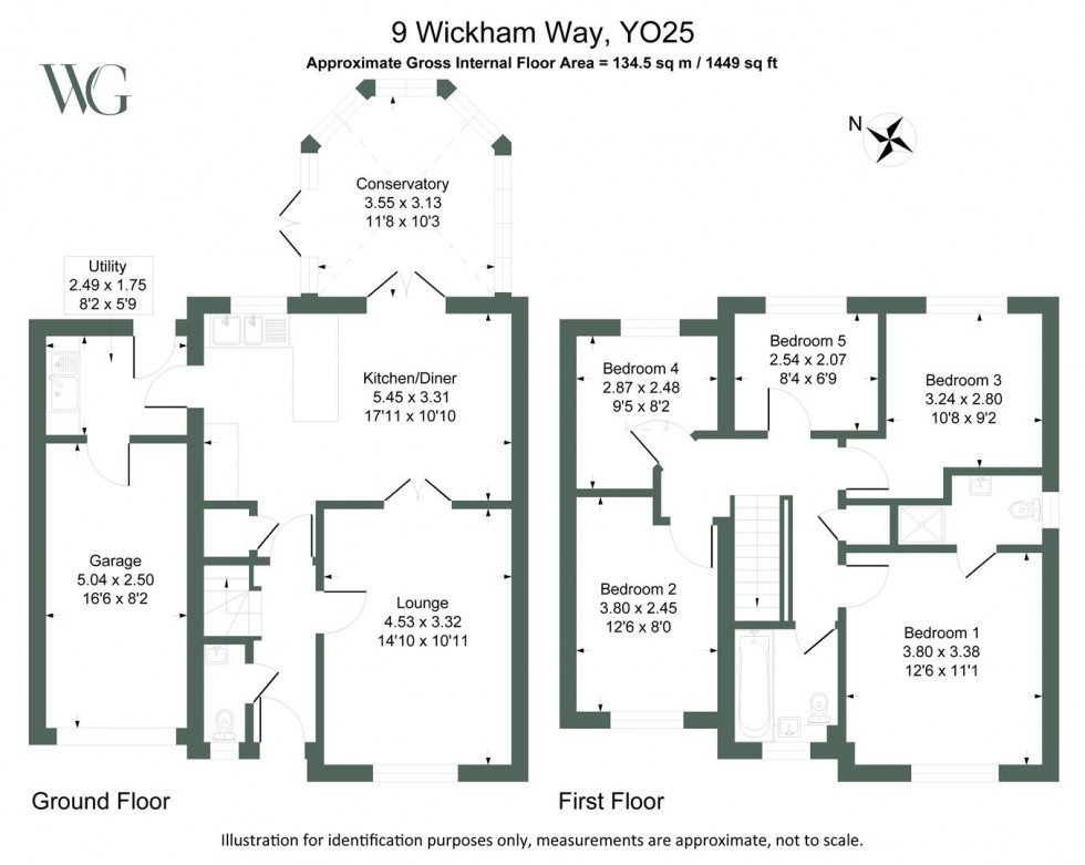 Floorplan for 9, Wickham Way Driffield, East Yorkshire, YO25 6UU