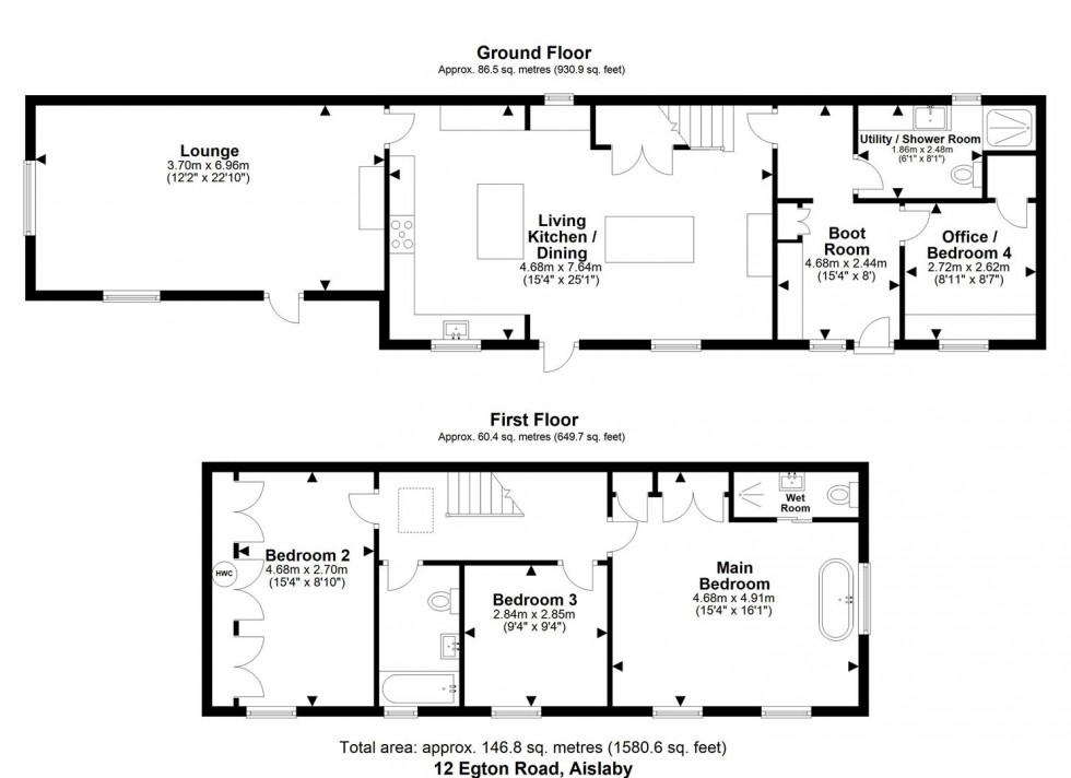 Floorplan for Manor House, 12 Egton Road, Aislaby, Whitby, North Yorkshire YO21 1SU