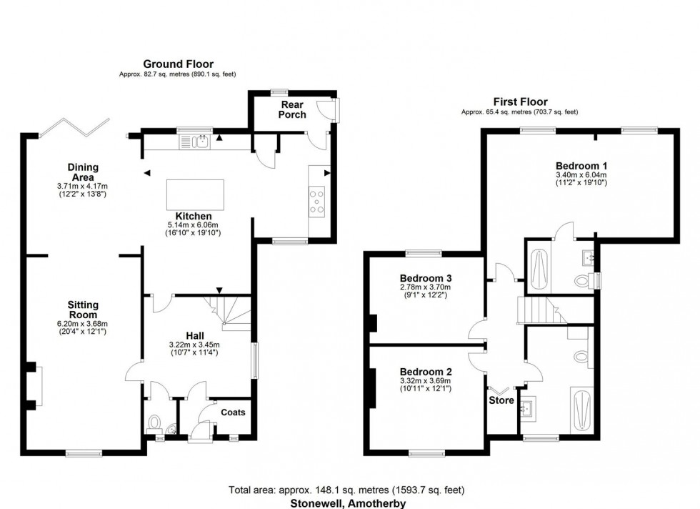 Floorplan for Stonewell, Main Street, Amotherby, Malton, YO17 6UN