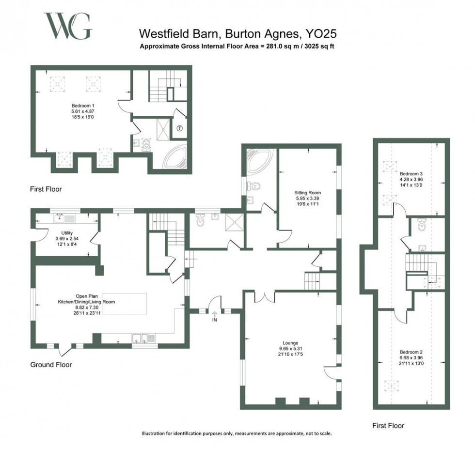 Floorplan for Westfield Barn, Holme View Court, Burton Agnes, Driffield