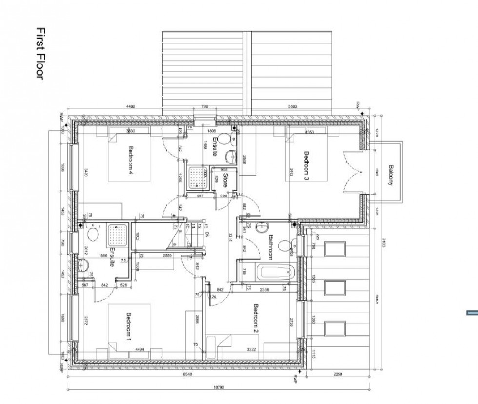Floorplan for Type E1, Willow Developments, River View, High St, Hook, Goole, DN14 5NU