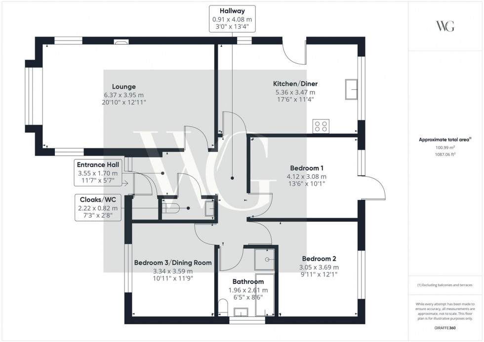 Floorplan for 18 St. Peters Close, Hutton, Driffield YO25 9YZ