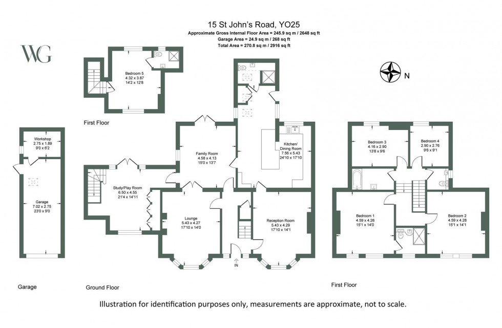 Floorplan for 15 St. Johns Road, Driffield, YO25 6RL
