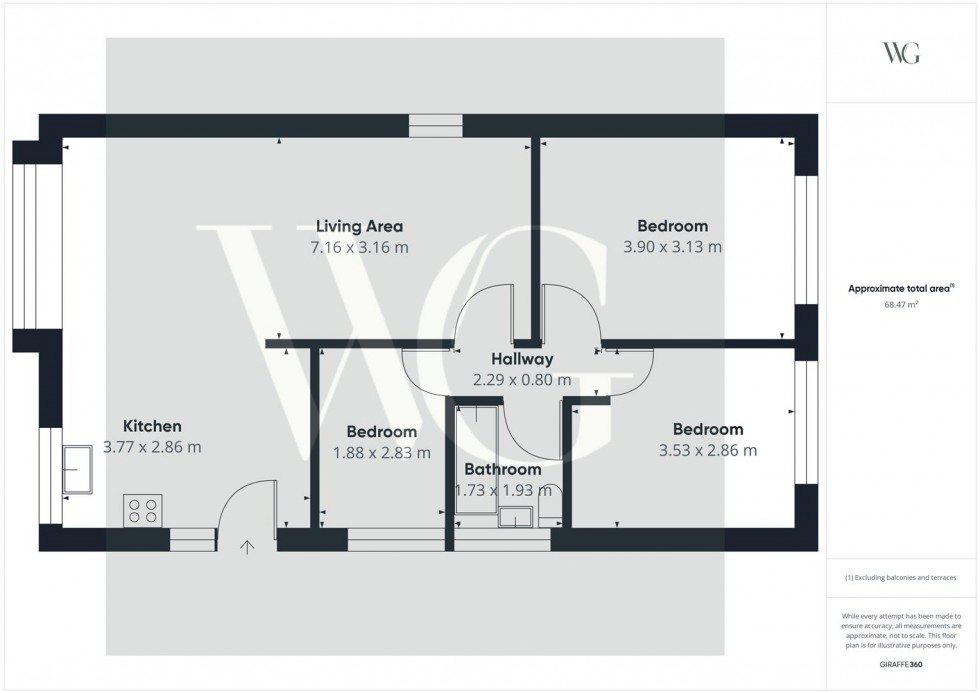 Floorplan for 7, Littledale, Pickering, North Yorkshire, YO18 8PS