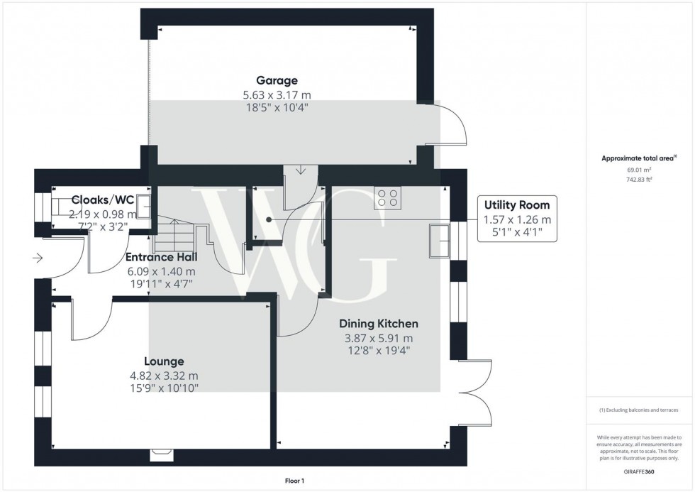 Floorplan for 22 Priory Close, Nafferton, Driffield, YO25 4AT