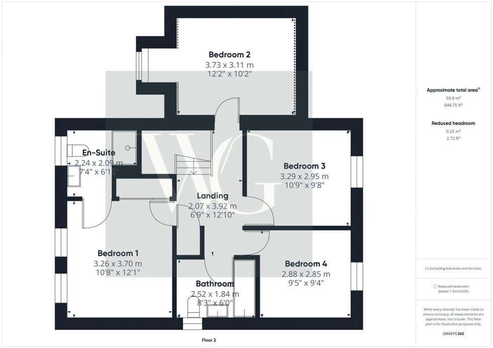 Floorplan for 22 Priory Close, Nafferton, Driffield, YO25 4AT