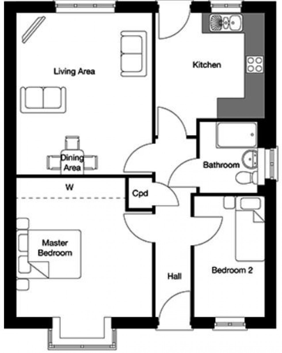 Floorplan for 63, Harebell Road, Malton, North Yorkshire, YO17 7FW