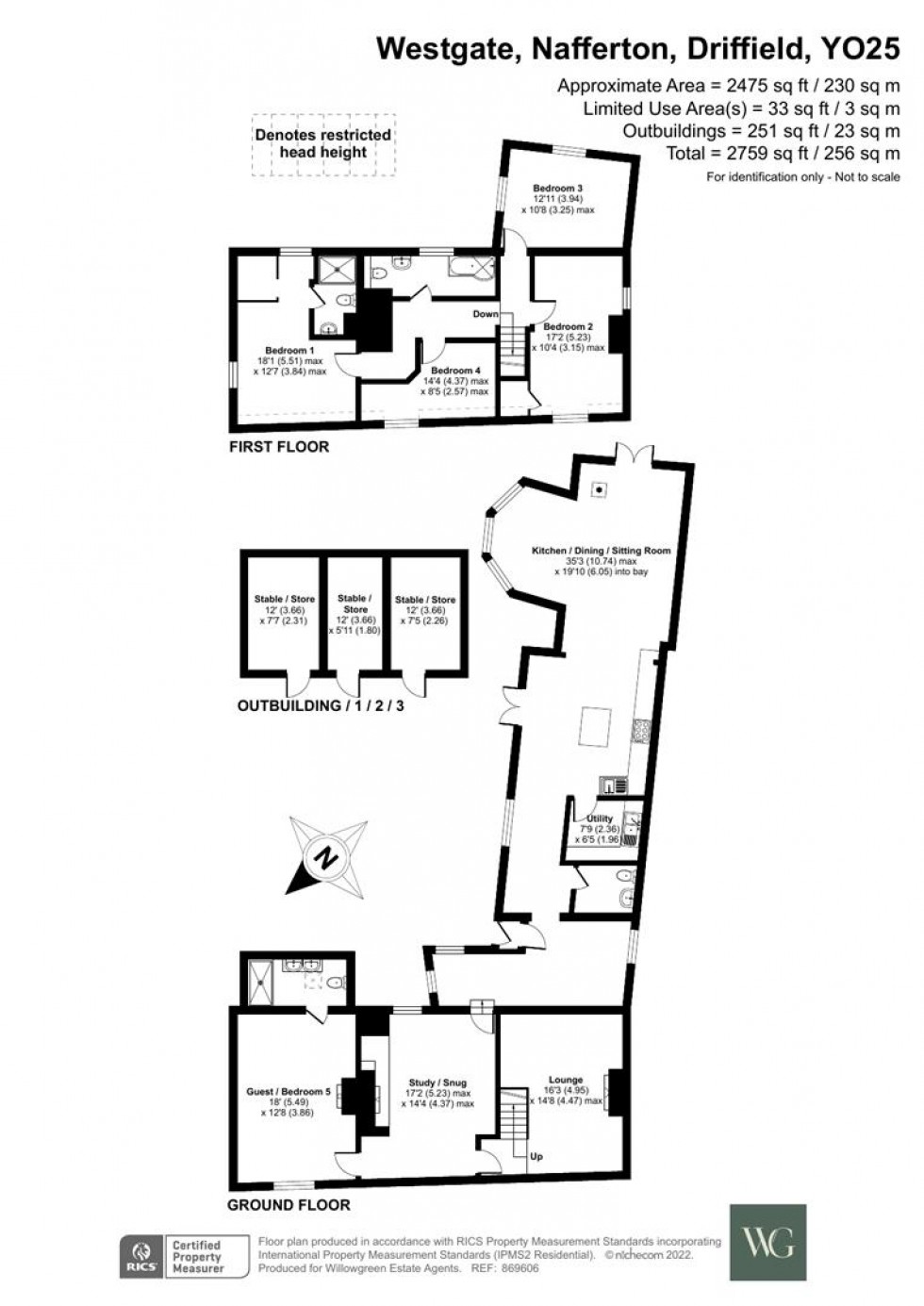 Floorplan for 11 Westgate, Nafferton, Driffield, East Yorkshire, YO25 4LJ