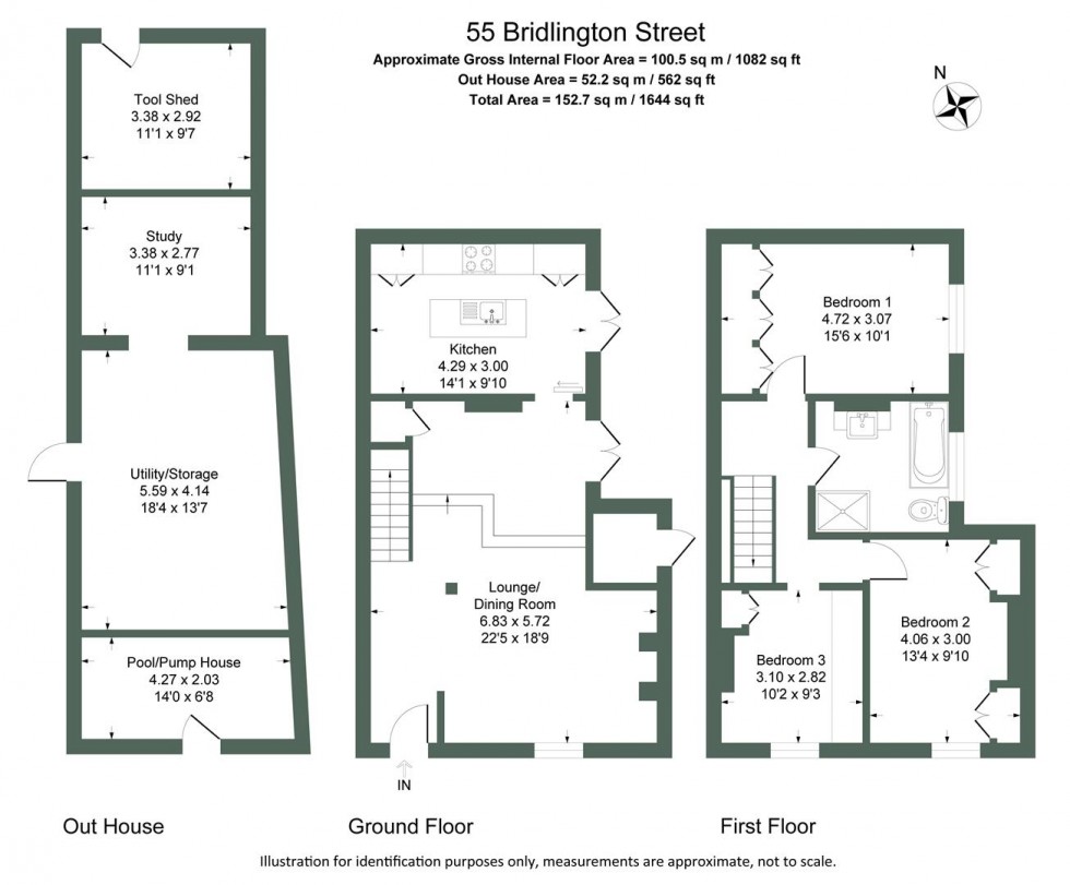 Floorplan for 55 Bridlington Street, Hunmanby, Filey, YO14 0LW