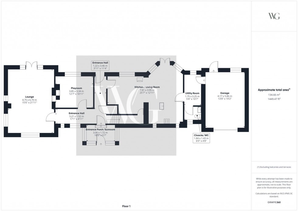 Floorplan for Marton Corner, Jewison Lane, Sewerby, Bridlington, YO15 1DX