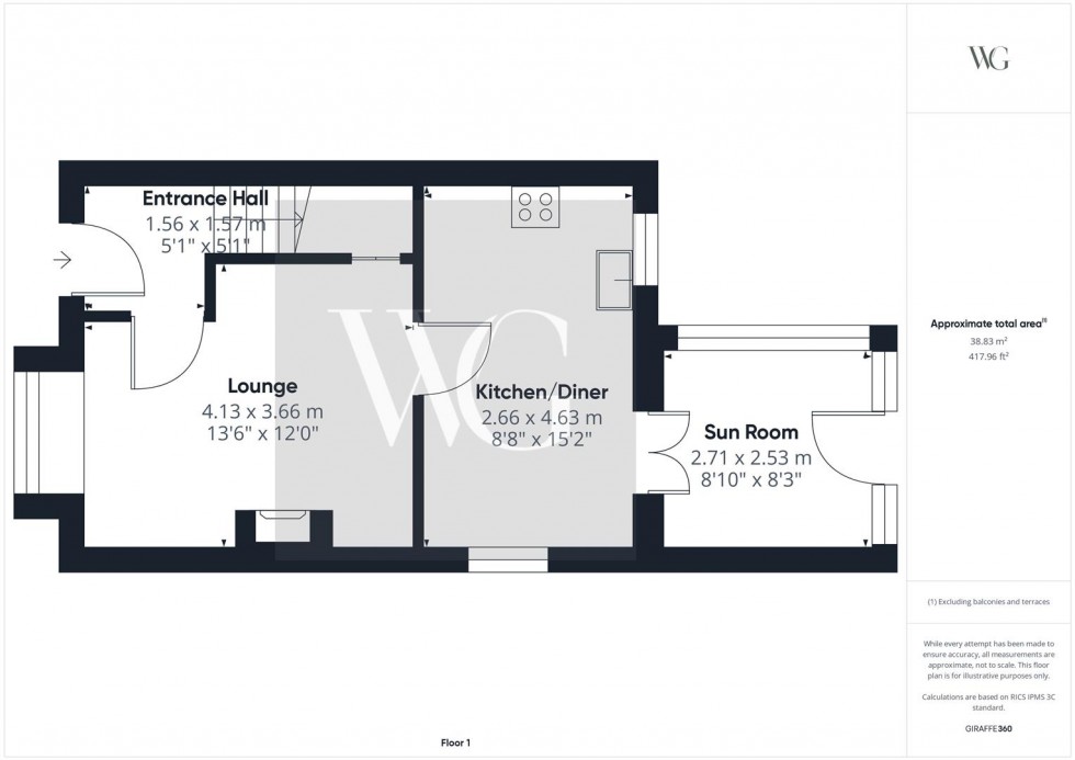 Floorplan for 9A Middle Street South, Driffield, YO25 6PT