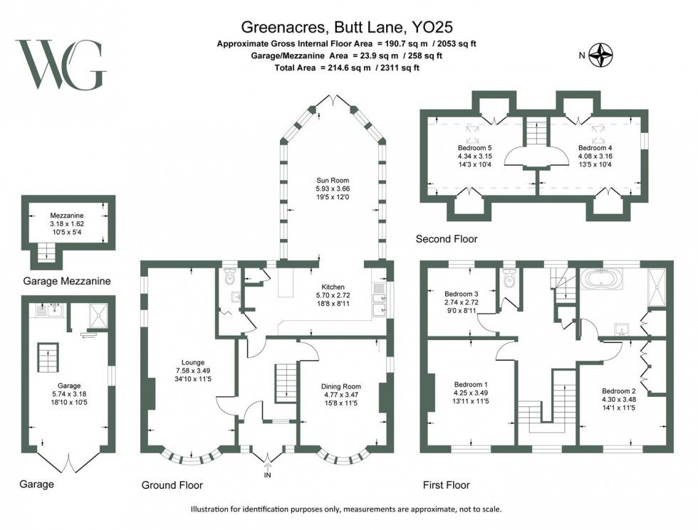 Floorplan for Green Acres, Butt Lane, Wold Newton, Driffield, YO25 3YE