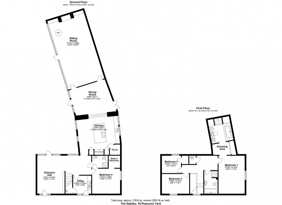 Floorplan for The Stables, Pearsons Yard, Swinton, Malton, YO17 6TF