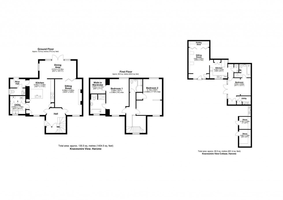 Floorplan for Knavesmire View & Knavesmire Cottage, Harome, York, YO62 5JA