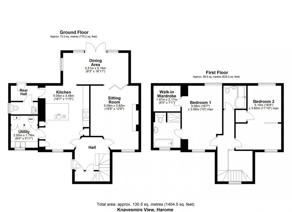 Floorplan for Knavesmire View & Knavesmire Cottage, Harome, York, YO62 5JA