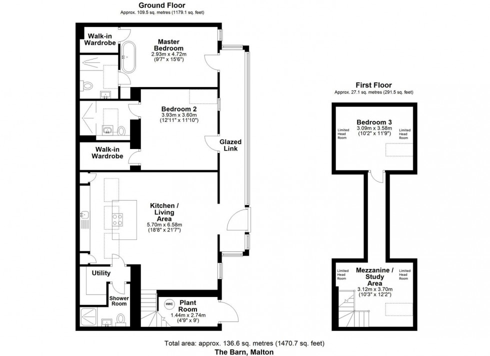 Floorplan for The Barn, Outgang Road, Malton, YO17 7BR