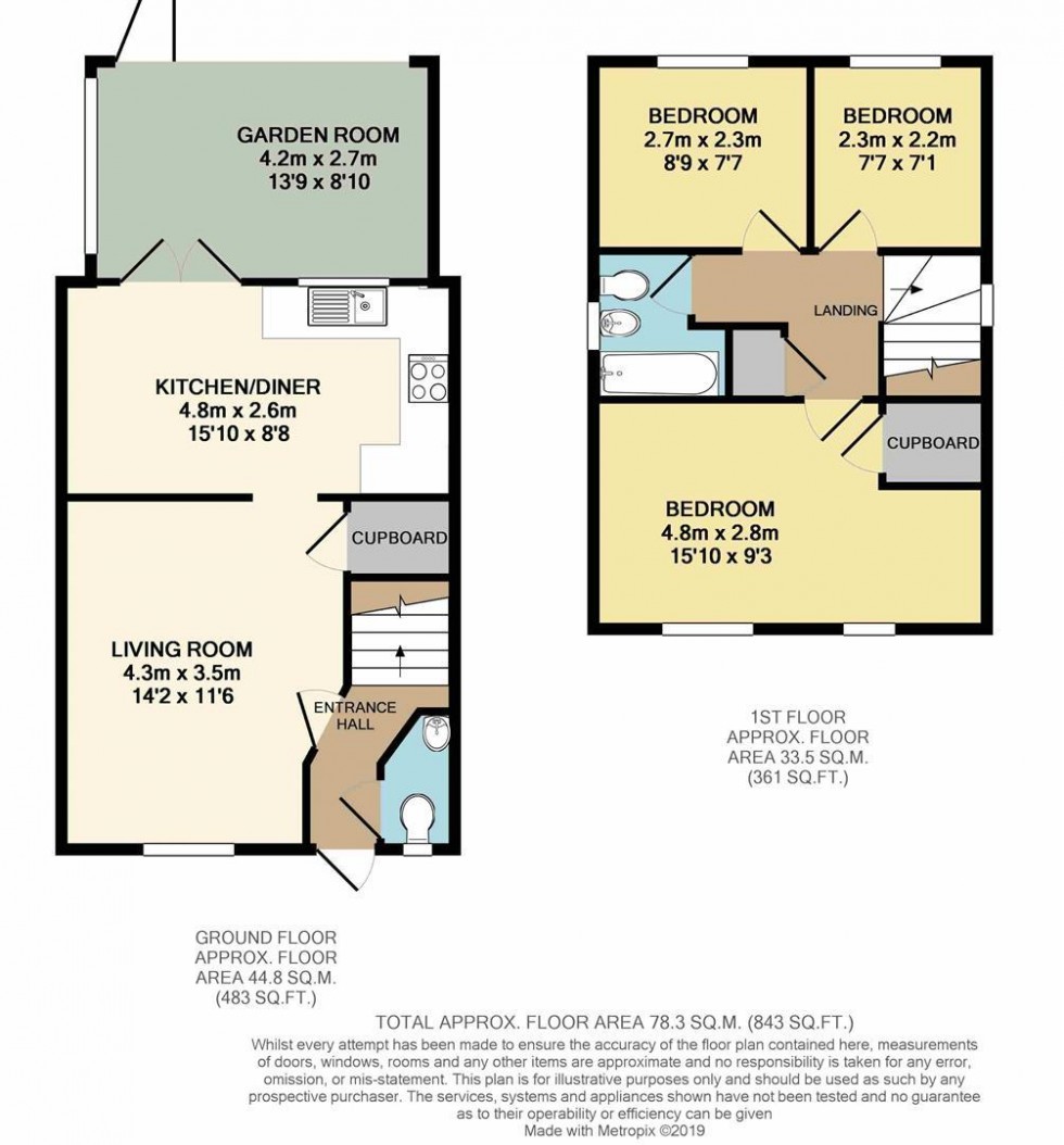 Floorplan for 43, Priorpot Lane, Norton, Malton, YO17 8DW