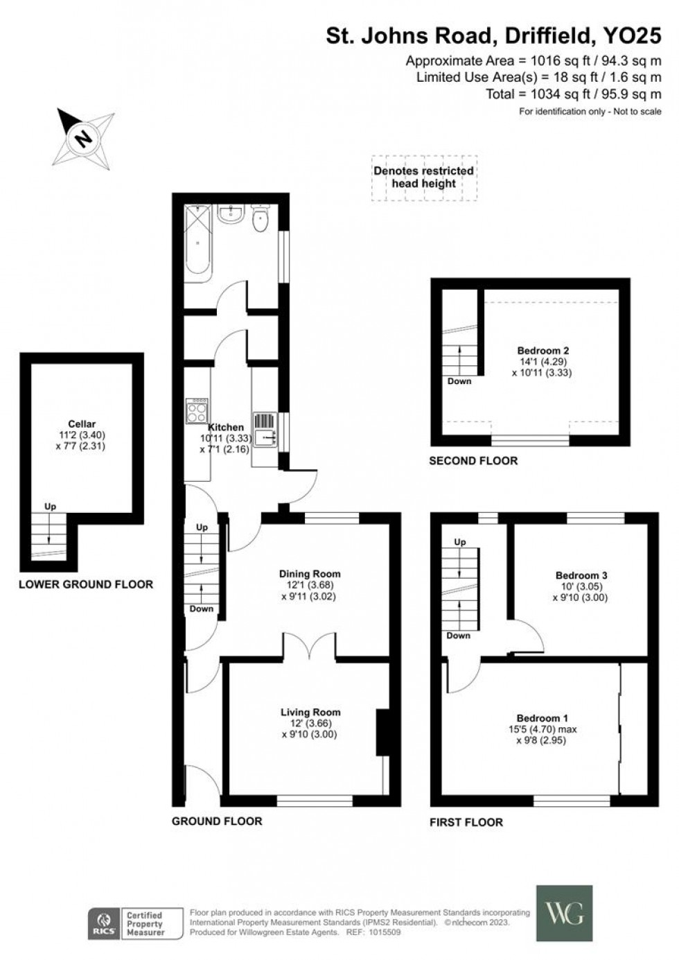 Floorplan for 8 St. Johns Road, Driffield, YO25 6RG