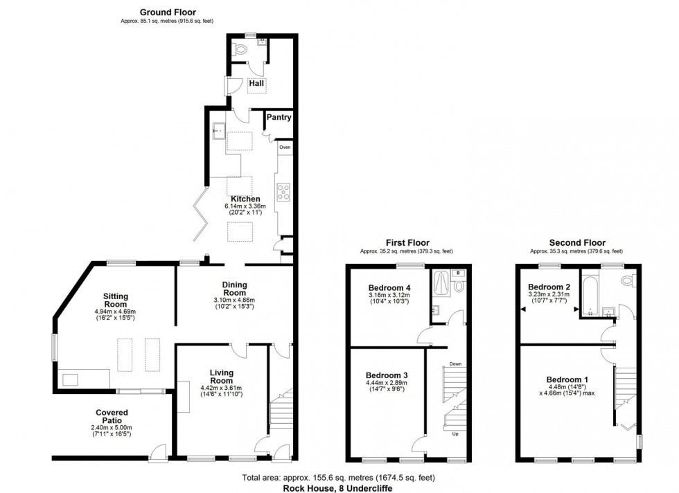 Floorplan for Rock House, Undercliffe, Pickering, a YO18 7BB