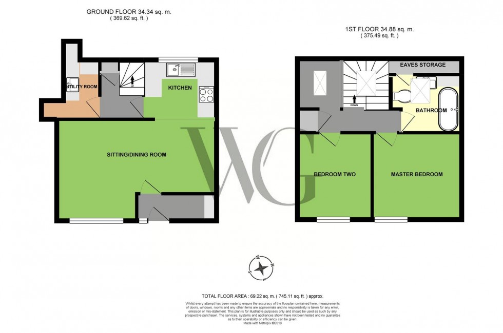 Floorplan for Leeds House, New Lane, Sheriff Hutton, York, YO60 6QT