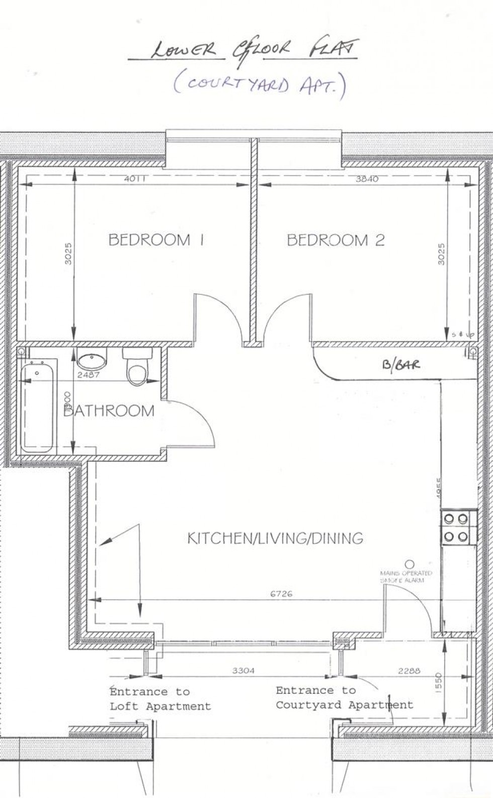 Floorplan for The Courtyard Apartment, Old Station Works, Hutton Cranswick,YO25 9LN