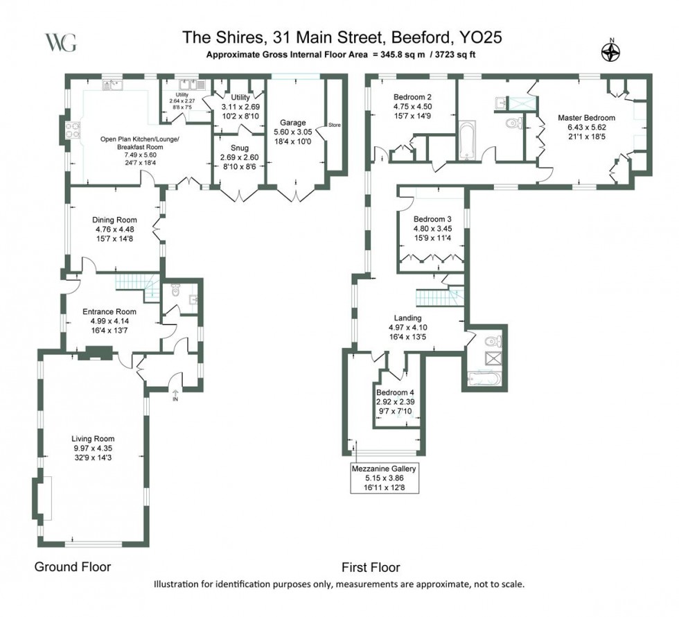 Floorplan for The Shires, 31 Main Street, Beeford, Driffield, YO25 8AY