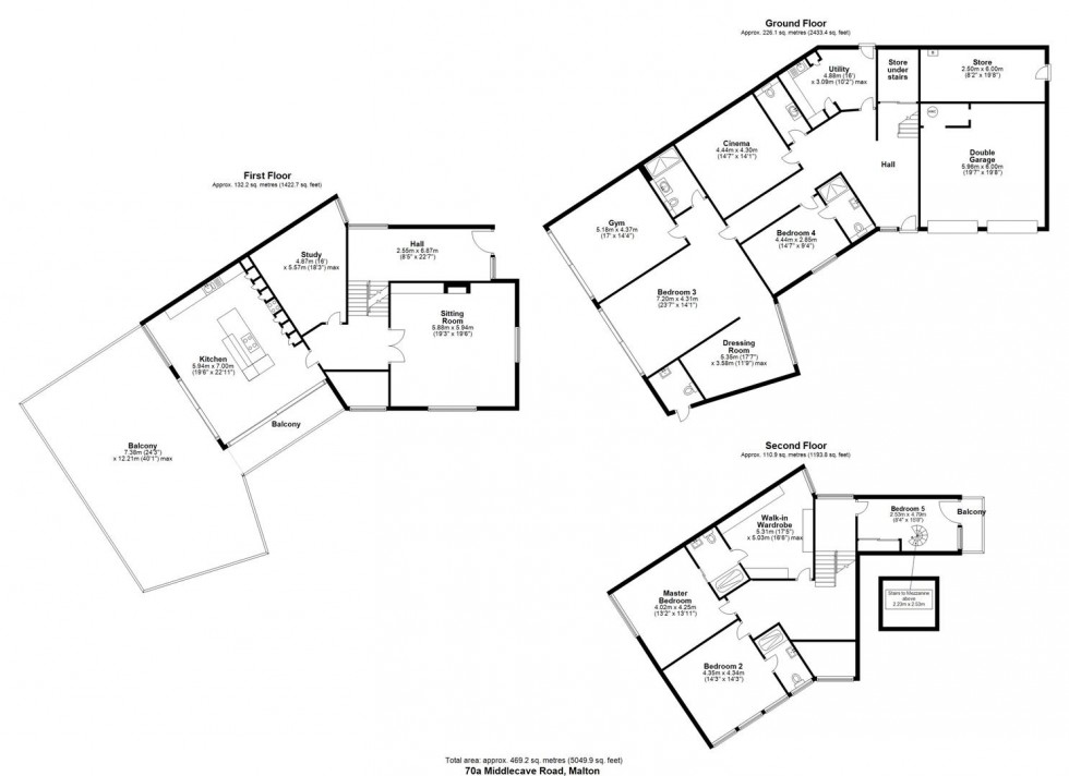 Floorplan for Walnut House, 70A Middlecave Road, Malton, YO17 7NE