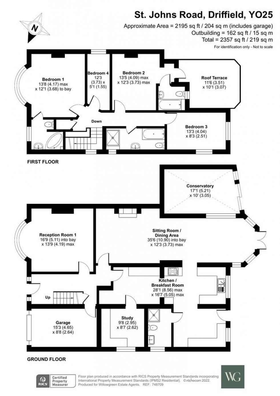 Floorplan for 13 St. Johns Road, Driffield, YO25 6RL